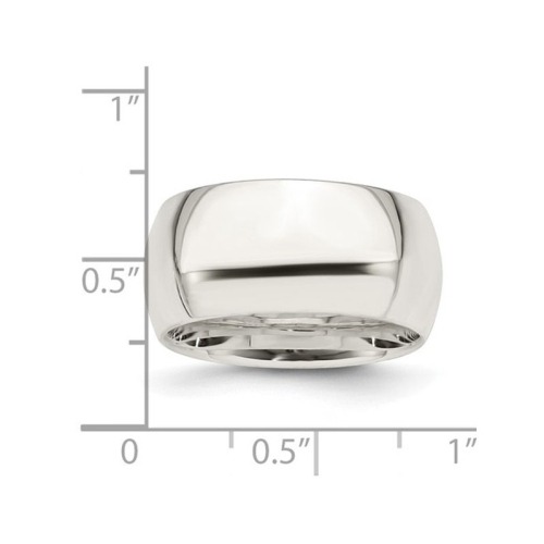 MENS STERLING Silver 10 mm Comfort Fit Band de bande de mariage