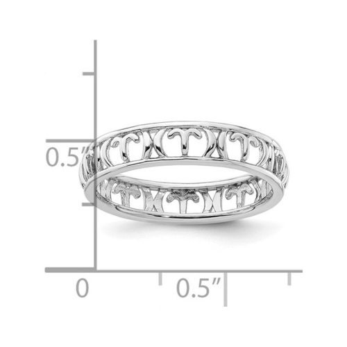 Sterling Silver Aries Zodiac Astrology Ring Band