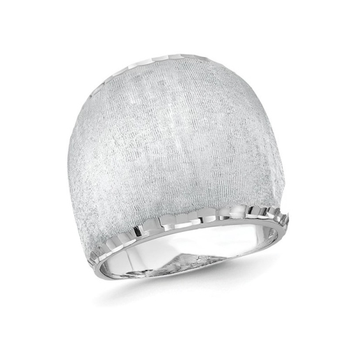 GEM AND HARMONY  Sterling Rhodium-Plated Radiant Essence Ring In Silver