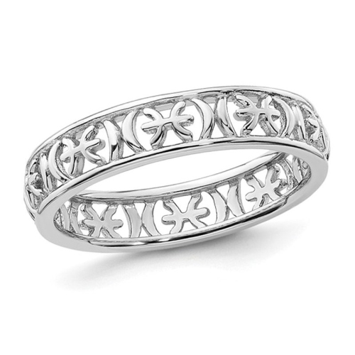 Bande de bagues en astrologie zodiaque en argent sterling zodiaque
