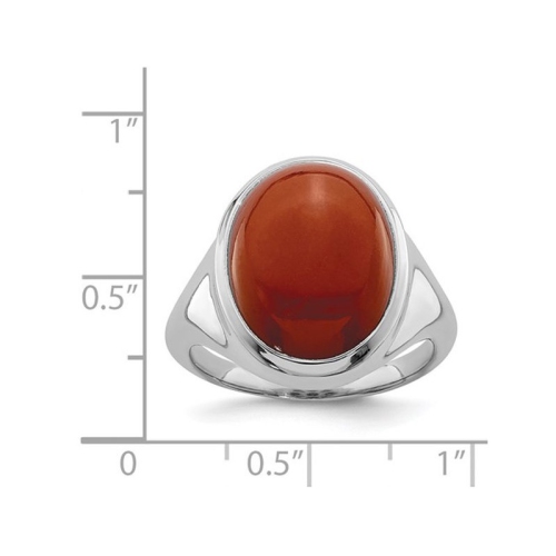 Sterling Silver Red Agate Ring