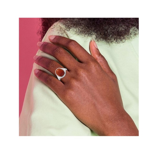 Sterling Silver Red Agate Ring