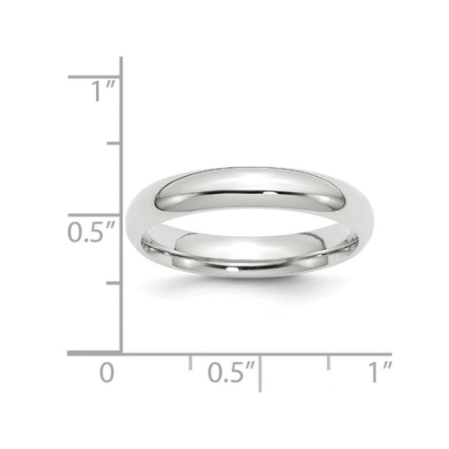Ladies 10K White Gold 4mm Polished Wedding Band Ring