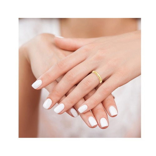 Ladies 10K Yellow Gold 5mm Polished Wedding Band Ring