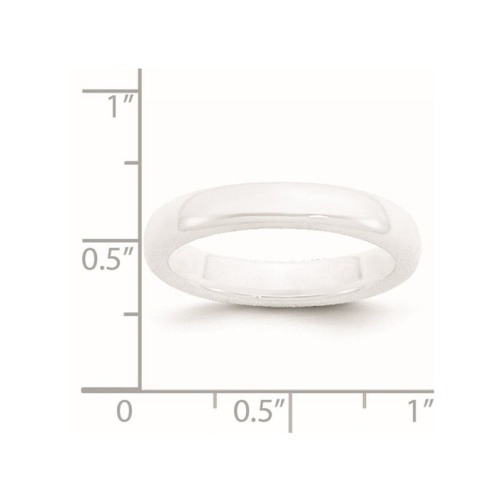Ladies White Ceramic 4mm Polished Wedding Band Ring
