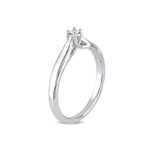 1/20 Carat Diamond Solitaire Promise Ring in Sterling Silver