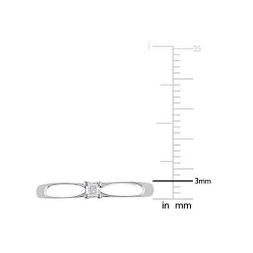 1/20 Carat Diamond Solitaire Promise Ring in Sterling Silver