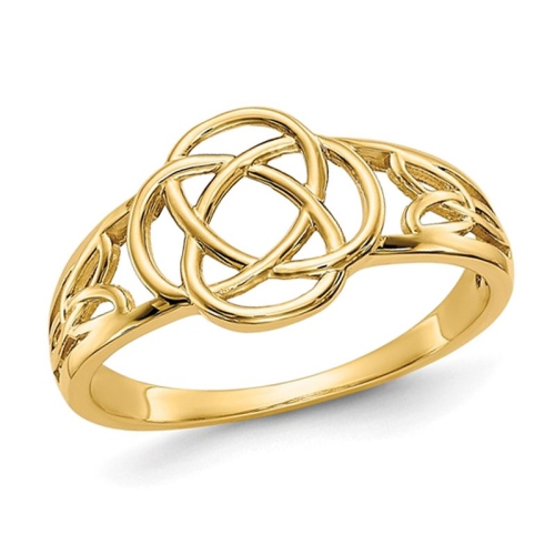 GEM AND HARMONY  14K Gold Celtic Knot Ring In Yellow