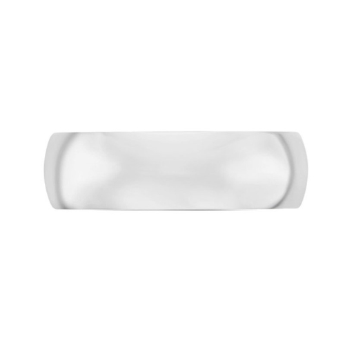 Mens 10K White Gold 7mm Polished Wedding Band Ring