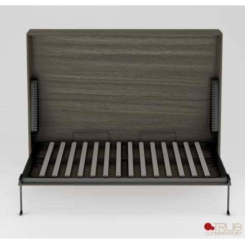 True Contemporary Heidi II Brown Horizontal Murphy Wall Pull Down Bed