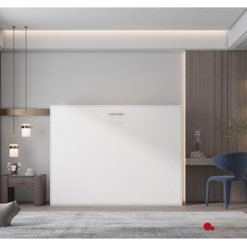 True Contemporary Heidi II White Horizontal Murphy Wall Pull Down Bed