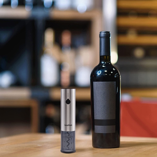 Ivation – Ensemble-cadeau de vin, ouvre-vin rechargeable électrique et coupeur de papier à vin