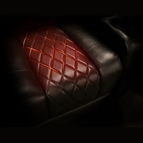 Tuscany – Fauteuil inclinable 11000 électrique en cuir italien pleine fleur avec soutien lombaire à DEL, édition chaleur et massage