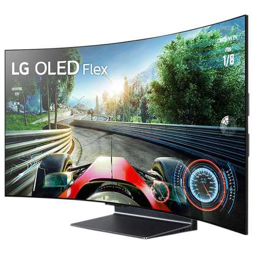Téléviseur intelligent webOS incurvé HDR DELO UHD 4K de 42 po OLED Flex de LG