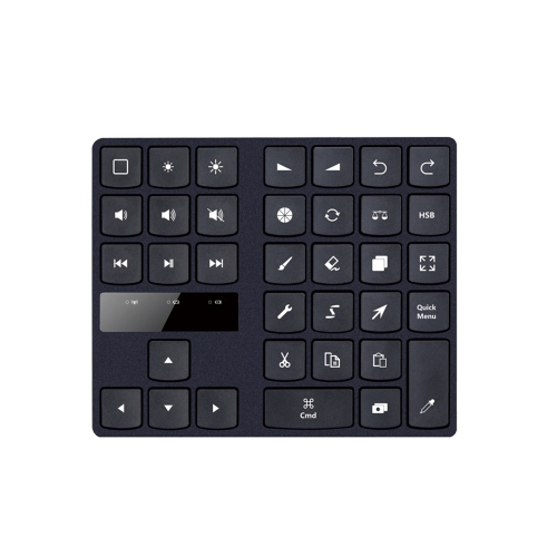 Wireless Bluetooth 5.0 Keyboard for Mac OS/IOS iPad Procreate, Drawing shortcuts keypad