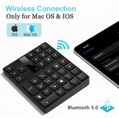 Wireless Bluetooth 5.0 Keyboard for Mac OS/IOS iPad Procreate, Drawing shortcuts keypad