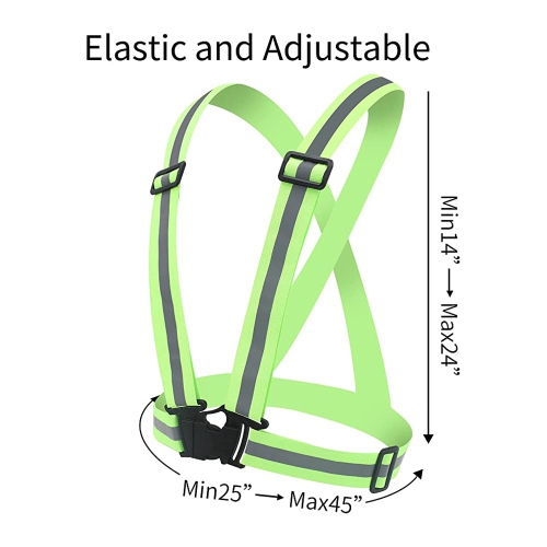 axGear Reflective Vest Adjustable Safety Running High Visibility Belt Cycling Hiking