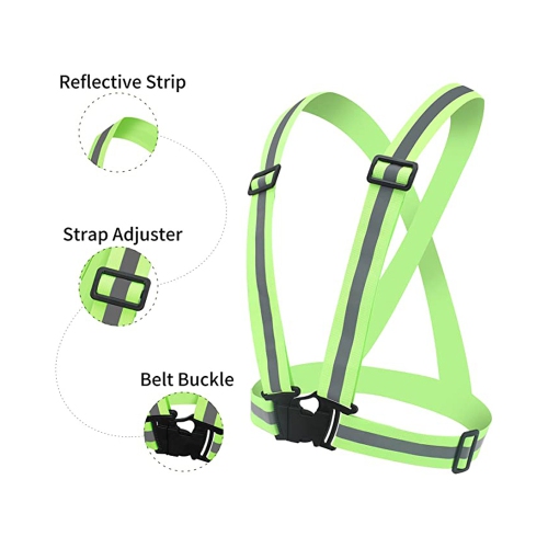 axGear Reflective Vest Adjustable Safety Running High Visibility Belt Cycling Hiking
