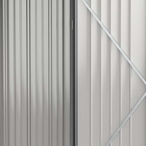 Outsunny 5' x 3' Outdoor Storage Shed, Steel Garden Shed with Single Lockable Door and Gloves, Tool Storage House for Backyard, Patio, Lawn, Black