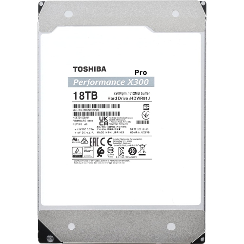Disque dur interne X300 PRO 18&nbsp;To de 3,5&nbsp;po de Toshiba – Charge de travail maximale 300&nbsp;To/an CMR SATA 6&nbsp;Gb/s 7200&nbsp;tr/min