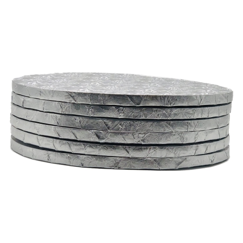 Round Cake Board Silver – 8″ X ½ ” Thick - 6 pcs.