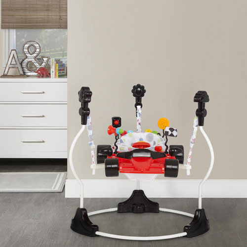 Dream On Me Champ 2-in-1 Activity Centre & Bouncer - Red