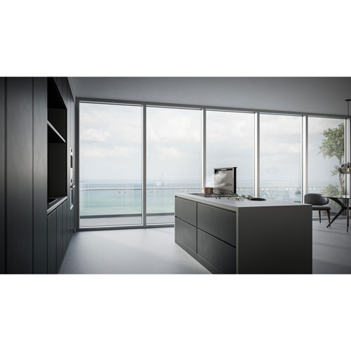 Best 36" Island Mount Downdraft Range Hood - Black Stainless Steel