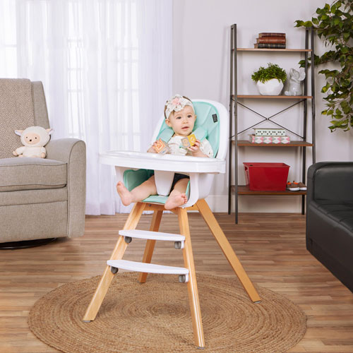 Chaise haute 2-en-1 Tabletalk de Dream On Me - Menthe