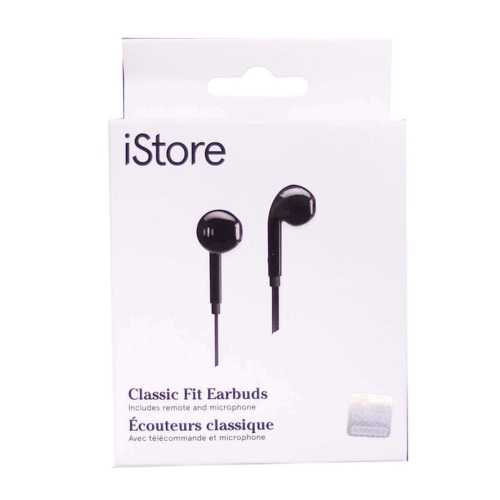 Écouteurs bouton iStore Classic Fit de Targus - Noir lustré - (AEH03610CAI)