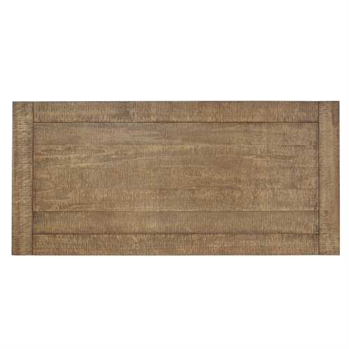 Lexicon Factory Farmhouse Wood and Metal Writing Desk in Brown/Black