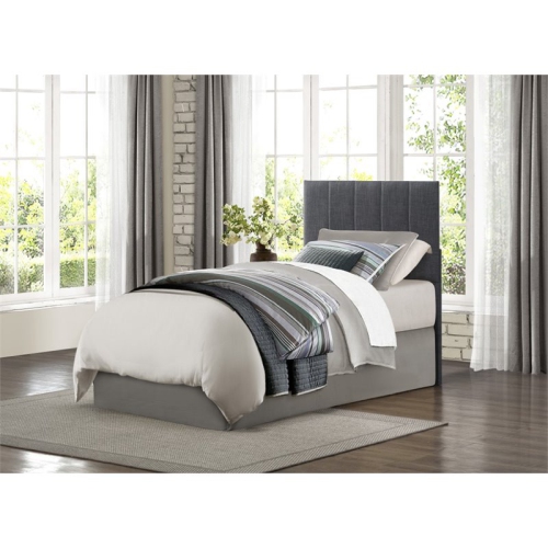 Lexicon Potrero Twin Upholstered Panel Headboard in Gray