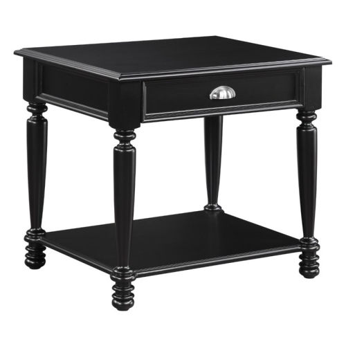 Lexicon Sanders Wood 1 Drawer End Table in Black