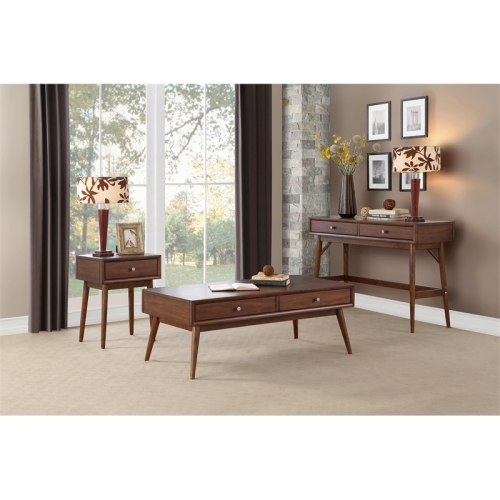 Lexicon Frolic Wood 2 Drawer Coffee Table in Brown