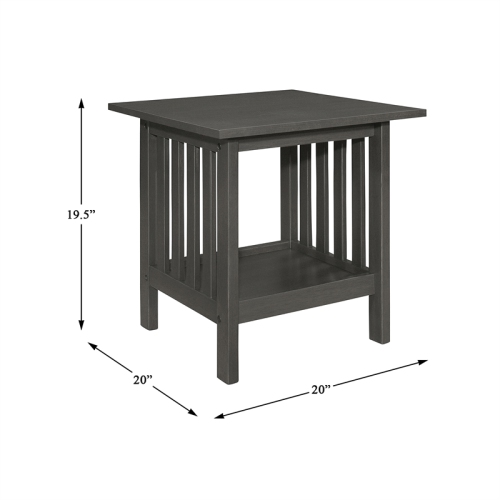 Lexicon Lewiston 3 Piece Modern Wooden Coffee Table Set in Antique Gray