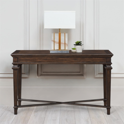 Lexicon Tobias 56" Traditional Wooden Console Table in Espresso
