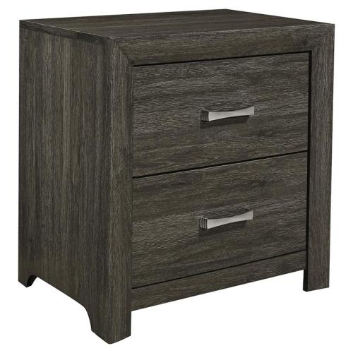 LEXICON  Edina 2-Drawers Contemporary Wood Nightstand In Dark In Gray