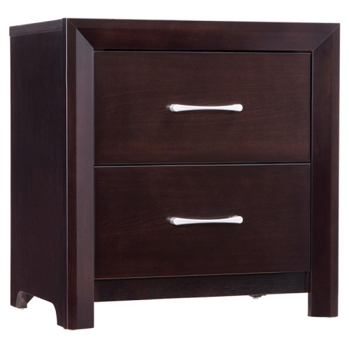 Lexicon Edina 2-Drawers Contemporary Wood Nightstand in Espresso