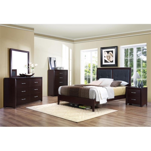 Lexicon Edina 2-Drawers Contemporary Wood Nightstand in Espresso