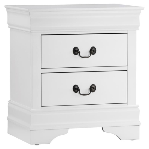 Lexicon Mayville Traditional 2-Drawer Wood Nightstand in White