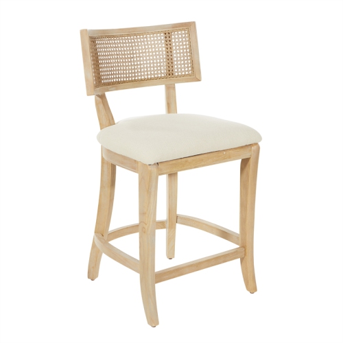 OSP HOME FURNISHINGS  Alaina 26" Counter Stool In Linen Fabric With Coastal Wash In Beige