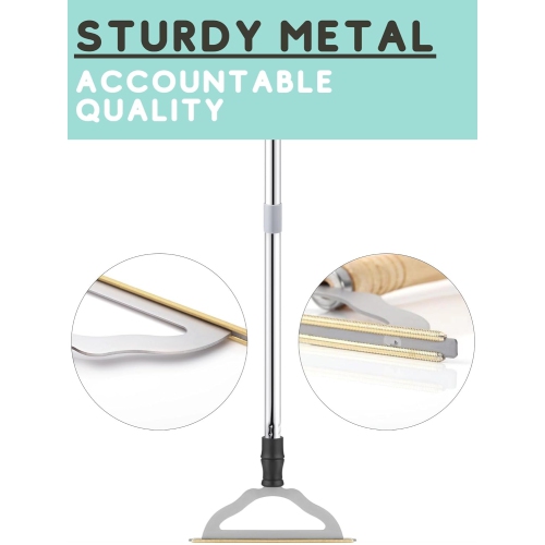 Adjustable Carpet Rake for Pet Hair – Long Handle Fur Remover for Dog & Cat Hair, Reusable Lint & Hair Removal Brush for Carpets & Rugs