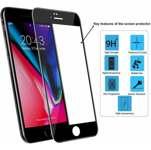 KeeGuard Protecteur d'écran pour iPhone SE 3/2 4,7 pouces, verre trempé