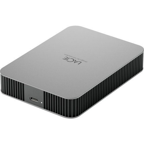 LaCie Mobile Drive 4TB 3.5" USB 3.2 Gen 1 Desktop External Hard Drive - Moon Silver -