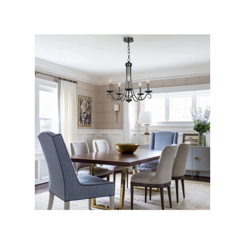 A|M Lighting 5-Light Farmhouse Candle Chandelier