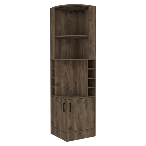FM FURNITURE  Seattle Bar Cabinet Engineered Wood In Dark Brown