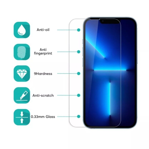 KEEGUARD iPhone 14 Plus / 13 Pro Max Tempered Glass Screen Protector Case Friendly & Bubble Free