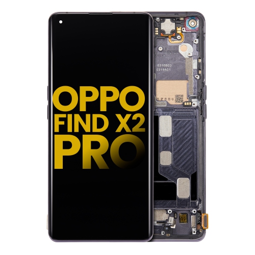OLED Assembly With Frame Compatible For OPPO Find X2 Pro (Black) by ESOURCE PARTS - Refurbished condition - Image 2