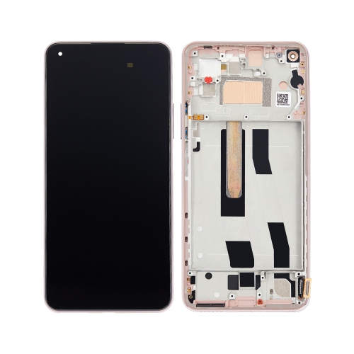 Replacement OLED Assembly With Frame Compatible For Xiaomi Mi 11 Lite (Peach Pink)