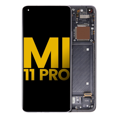 Replacement OLED Assembly With Frame Compatible For Xiaomi Mi 11 Pro / Mi 11 Ultra (Black) by ESOURCE PARTS - Refurbished condition - Image 2