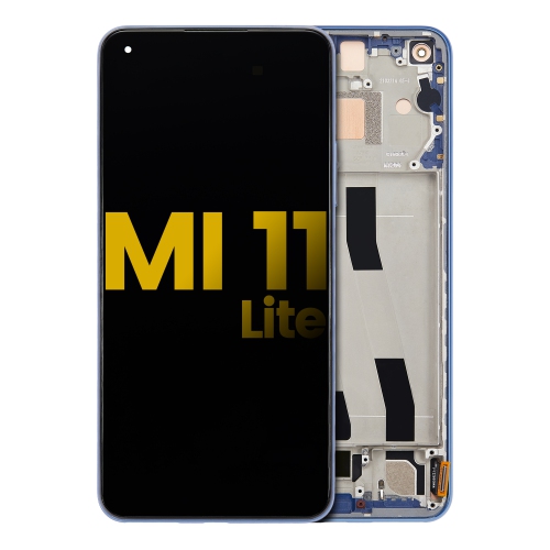 Refurbished - Replacement OLED Assembly With Frame Compatible For Xiaomi Mi 11 Lite (Bubblegum Blue)